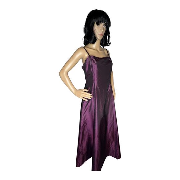 NWT Vintage Scott McClintock Bridesmaid Maxi dress glittering burgundy size 12 - Picture 7 of 17